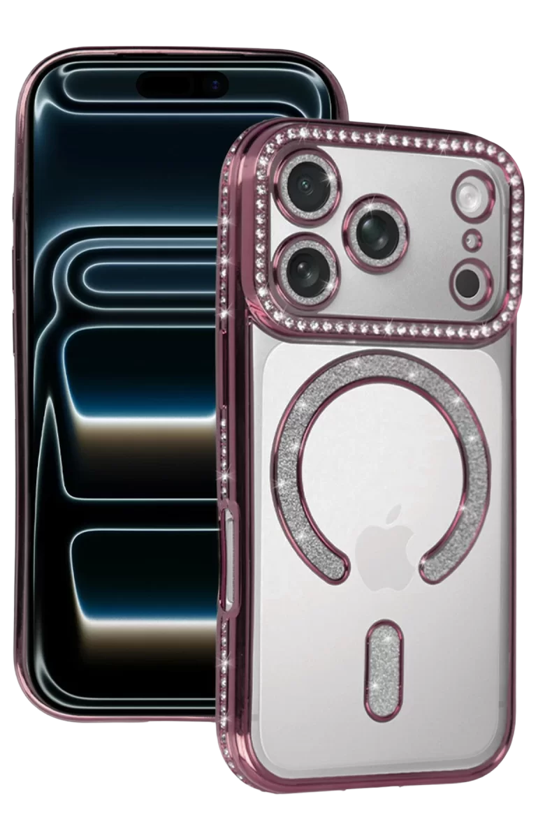 Newface Apple iPhone 17 Pro Joke Simli Magneticsafe Kılıf - Pembe