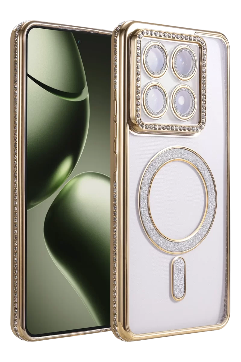 Newface Xiaomi Mi 14T Pro Joke Simli Magneticsafe Kılıf - Gold