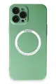 Newface Apple iPhone 12 Pro Kılıf Jack Magneticsafe Lens Silikon - Yeşil