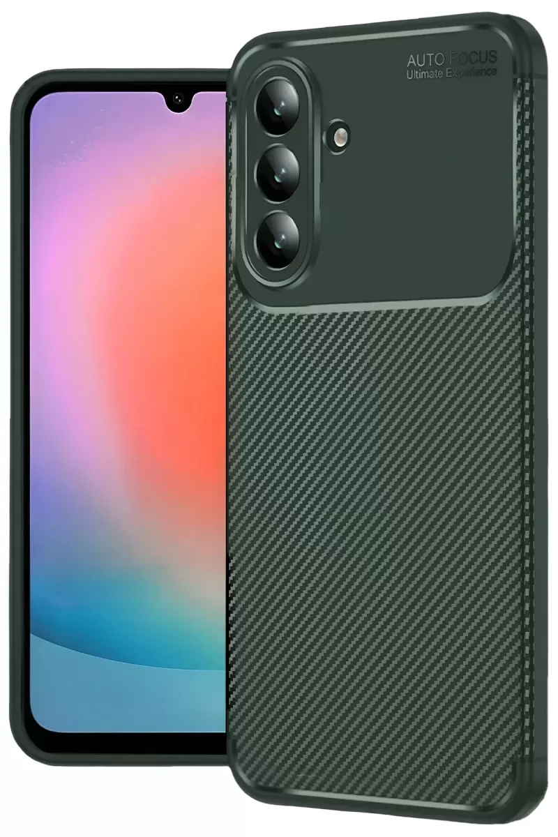 Newface Samsung Galaxy A27 5G Auto Focus Karbon Kapak - Yeşil