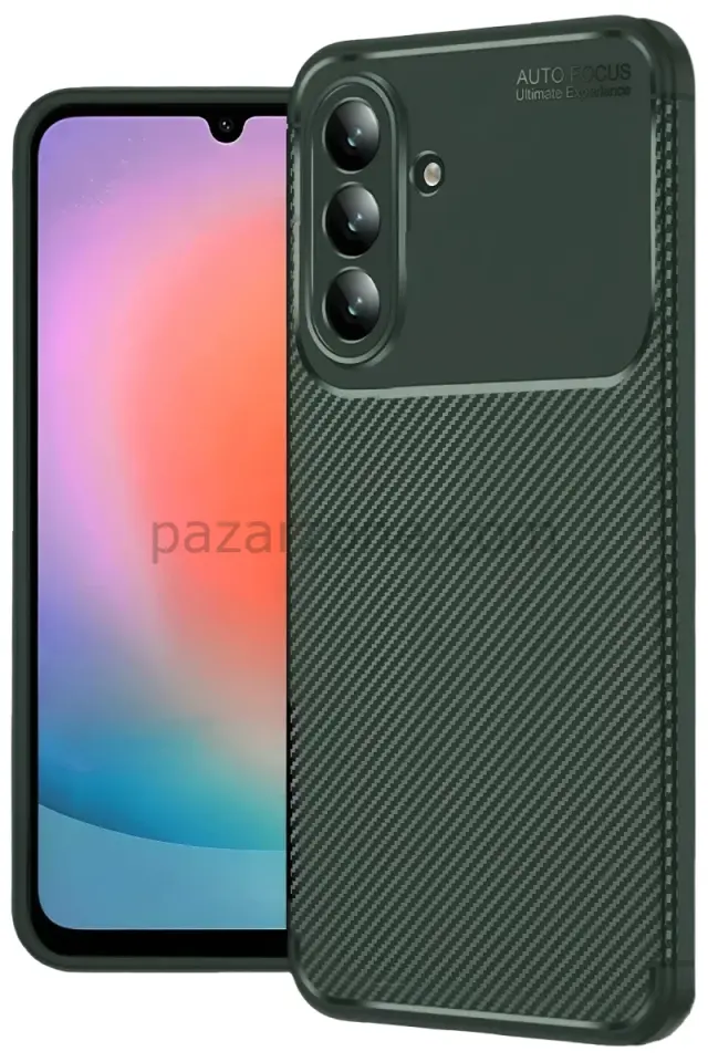 Newface Samsung Galaxy A27 5G Auto Focus Karbon Kapak - Yeşil