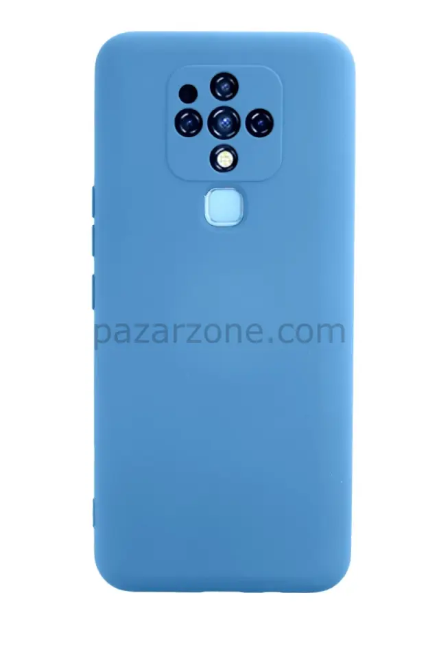 Newface Tecno Camon 16 Kılıf Nano içi Kadife Silikon - Mavi