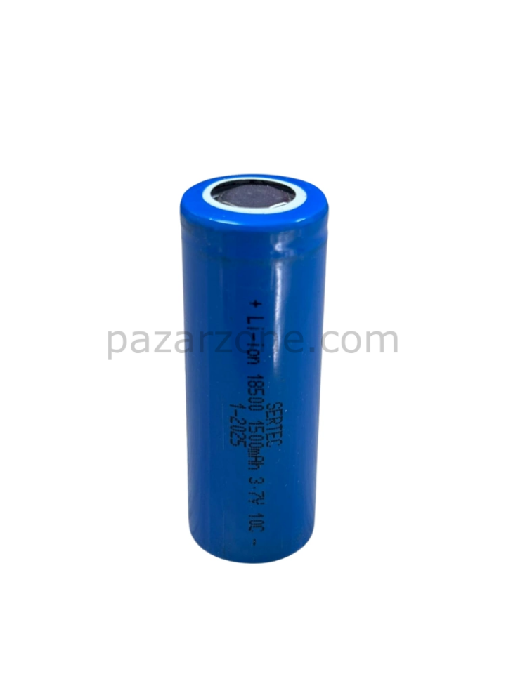 Sertec 3.7v Li-ion 18500 1500 Mah 10c Şarjlı Pil
