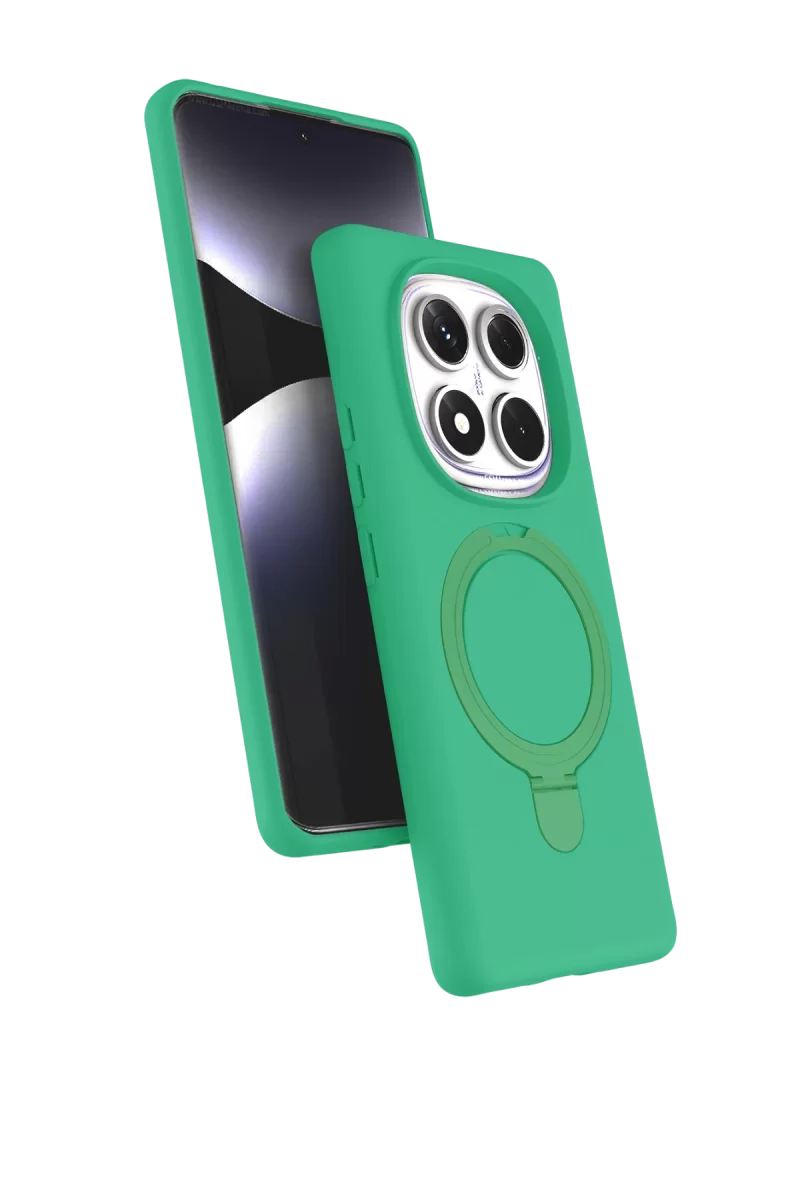 Newface Xiaomi Redmi Note 14 Pro 4G Regal Magsafe Standlı Kapak - Yeşil
