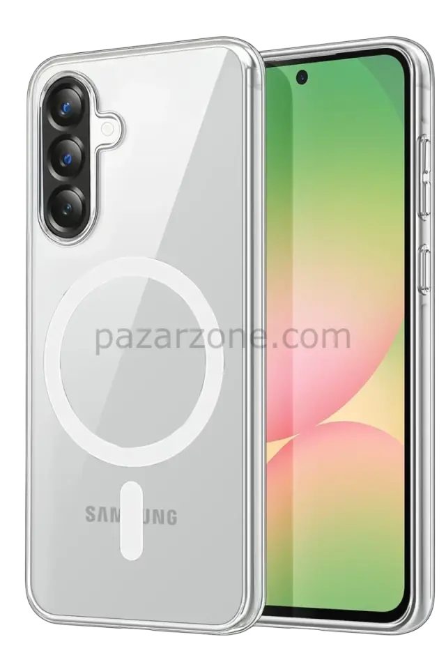 Newface Samsung Galaxy A27 5G Combo Sert Şeffaf Magsafe Kapak - Şeffaf