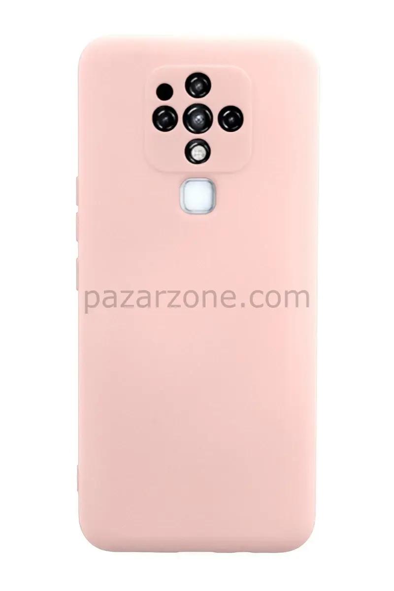 Newface Tecno Camon 16 Kılıf Nano içi Kadife Silikon - Pudra