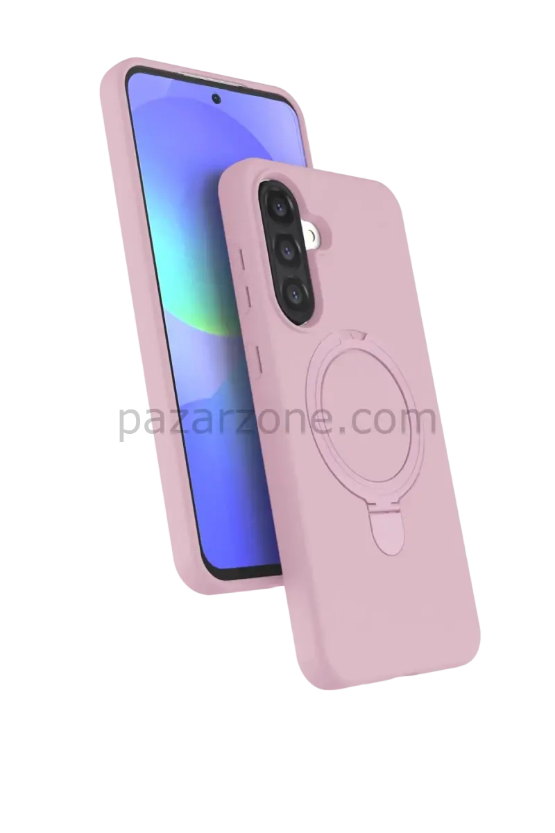 Newface Samsung Galaxy A56 Regal Magsafe Standlı Kapak - Açık Pembe