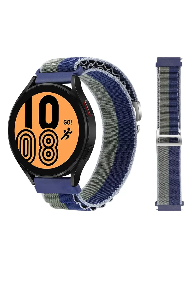 Newface Watch 20mm KR410 Kumaş Kordon - Lacivert-Yeşil