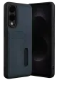 Newface Samsung Galaxy S25 Edge Sara Kartvizitli Deri Kılıf - Lacivert