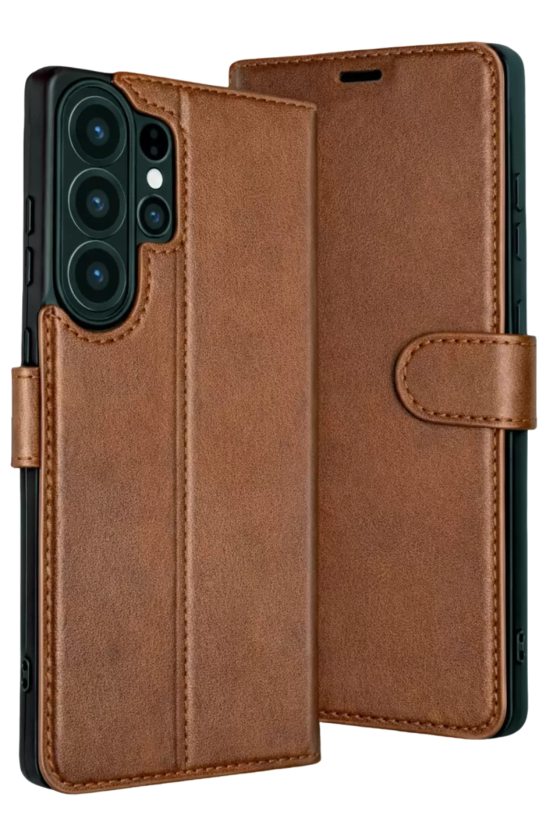Newface Samsung Galaxy S26 Ultra Trend S Plus Kapaklı Kılıf - Taba