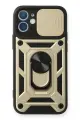 Newface Apple iPhone 12 Mini Kılıf Pars Lens Yüzüklü Silikon - Gold