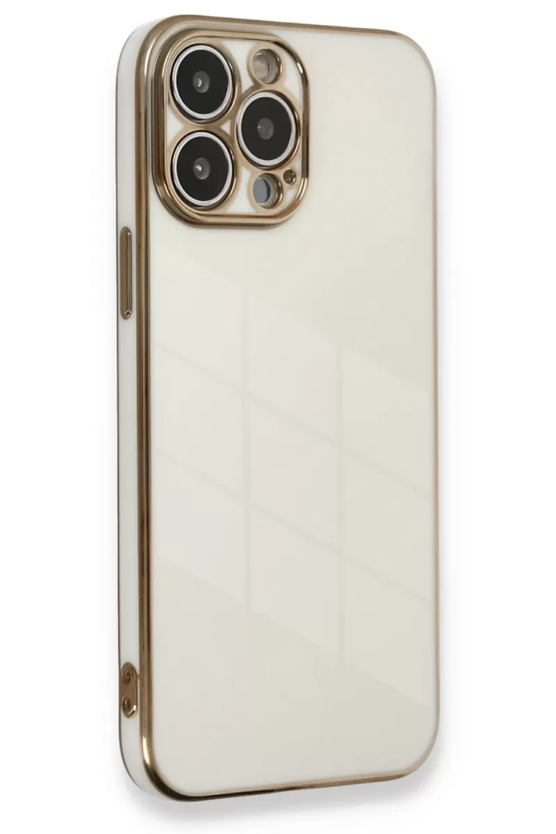 Newface Apple iPhone 13 Pro Kılıf Volet Silikon - Beyaz