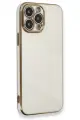 Newface Apple iPhone 13 Pro Kılıf Volet Silikon - Beyaz