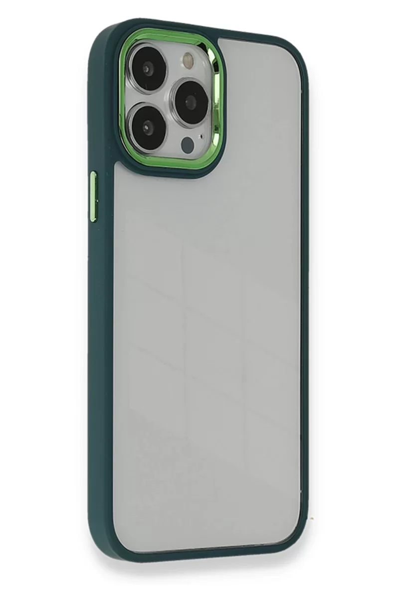 Newface Apple iPhone 14 Pro Max Kılıf Dora Kapak - Haki Yeşil