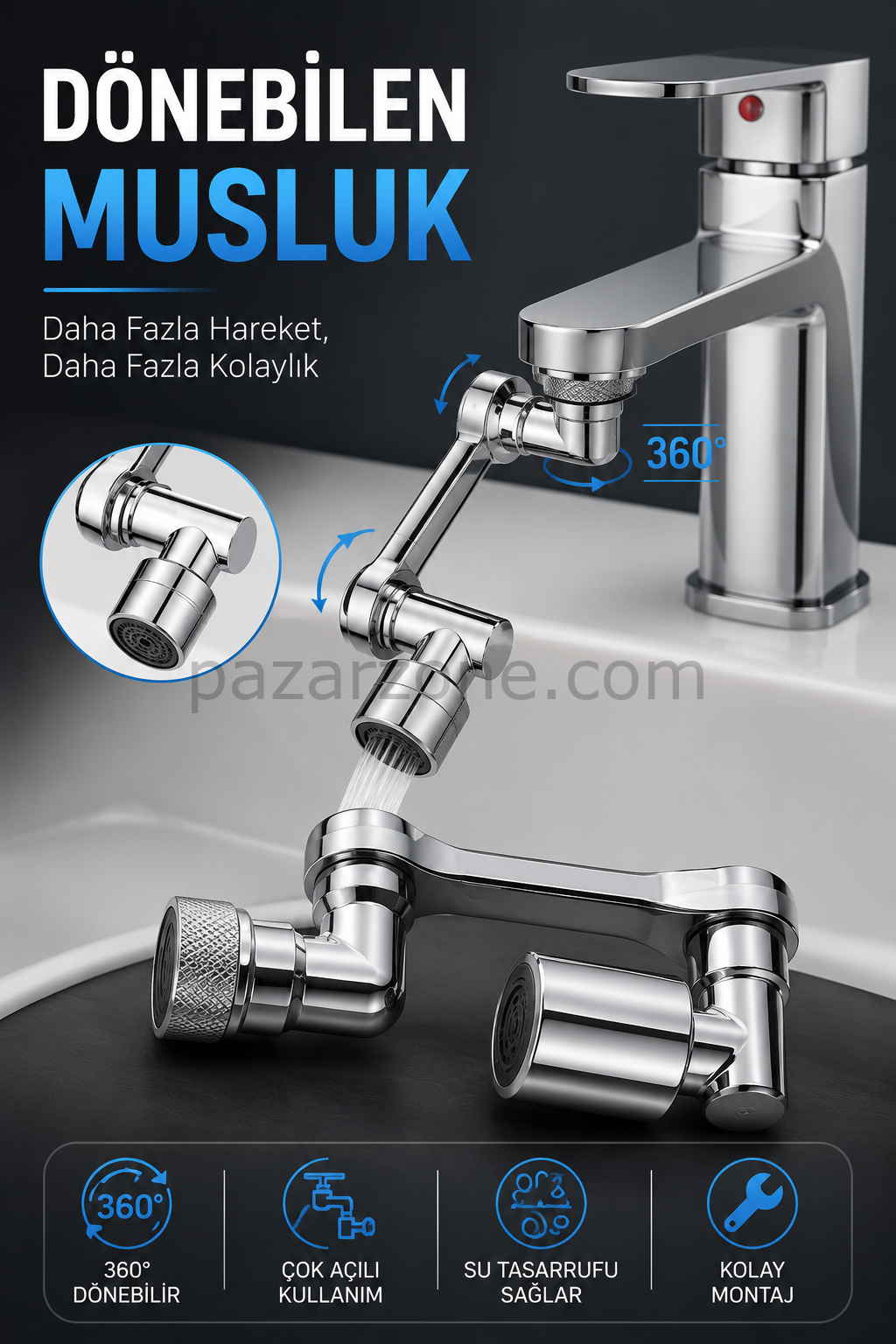 DÖNEBİLEN MUSLUK ÖZEL SU AKIŞ TASARIMI
