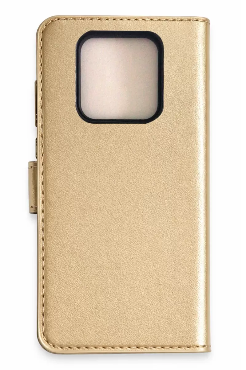 Newface Tecno Camon 16 Prime Trend S Plus Kapaklı Kılıf - Gold