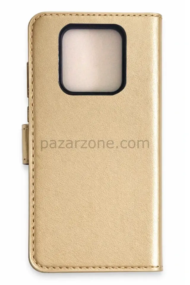 Newface Tecno Camon 16 Prime Trend S Plus Kapaklı Kılıf - Gold