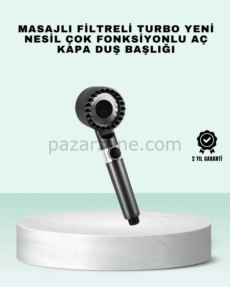 Aç Kapa Tuşlu Filtreli Duş Başlığı Yeni Nesil Tasarım