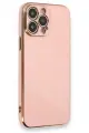 Newface Apple iPhone 13 Pro Kılıf Volet Silikon - Pembe