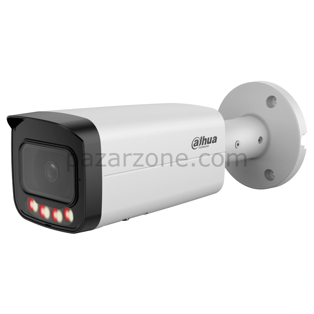 DAHUA IPC-HFW21249T-AS-IL  12Mpix, 3,6mm Lens,SD Kart, Smart Dual Light, H265+, 30Mt Gece Görüşü, IP67, Dahili Mikrofon, PoE Bullet IP Kamera (Beyaz)