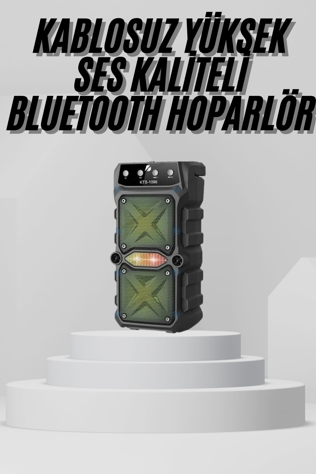 Bluetooth Hoparlör Yüksek Ses Kaliteli Büyük Boy Çift Çıkışlı Ses Bombası