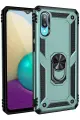 Newface Samsung Galaxy A02 Kılıf Sofya Yüzüklü Silikon Kapak - Yeşil