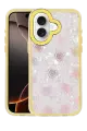 Newface Apple iPhone 16 Lumi Desenli Kapak - Sarı