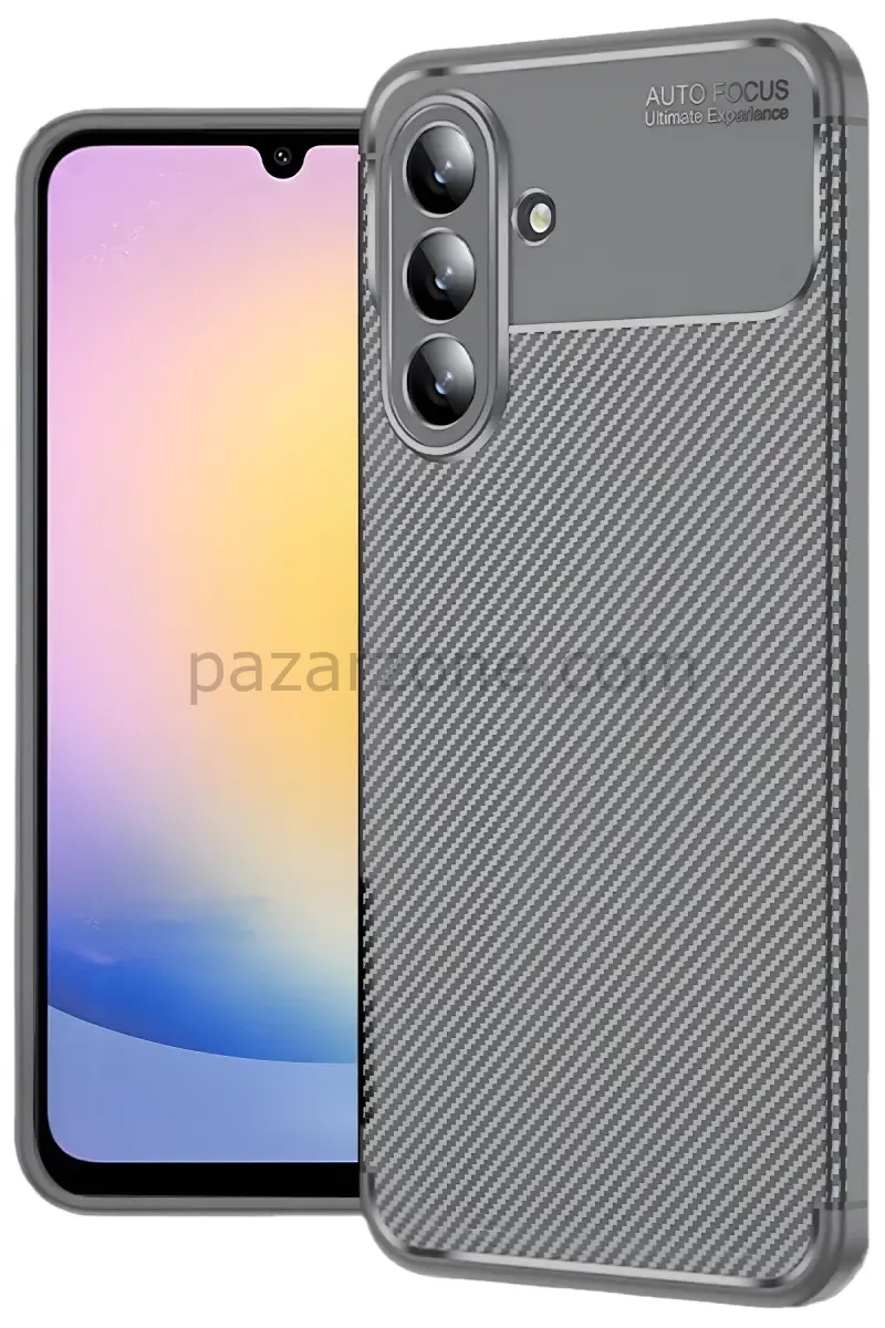 Newface Samsung Galaxy S25 FE Auto Focus Karbon Kapak - Gri