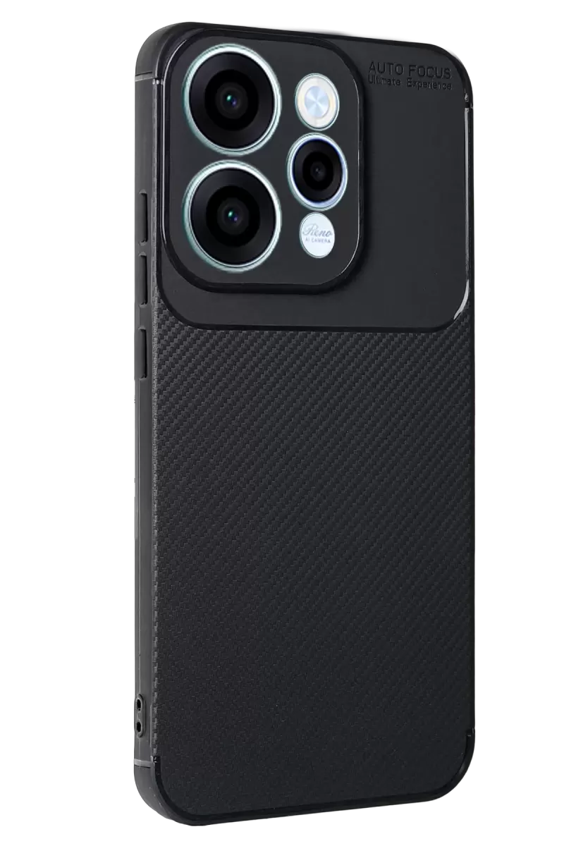 Newface Oppo Reno 15 Auto Focus Karbon Kapak - Siyah