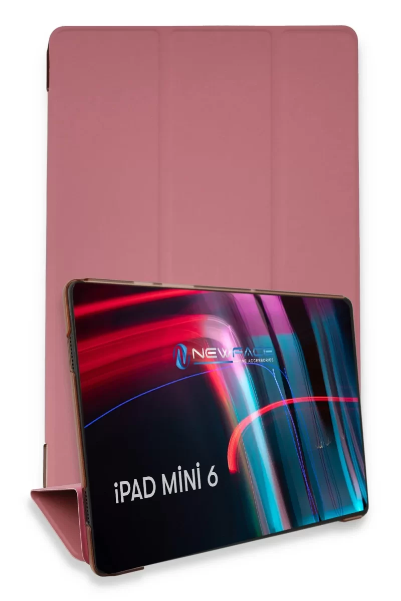 Newface Apple iPad Mini 6 Kılıf Tablet Smart Kılıf - Pembe