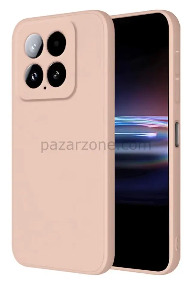 Newface Xiaomi Mi 14T Pro Kılıf Nano içi Kadife Silikon - Pudra