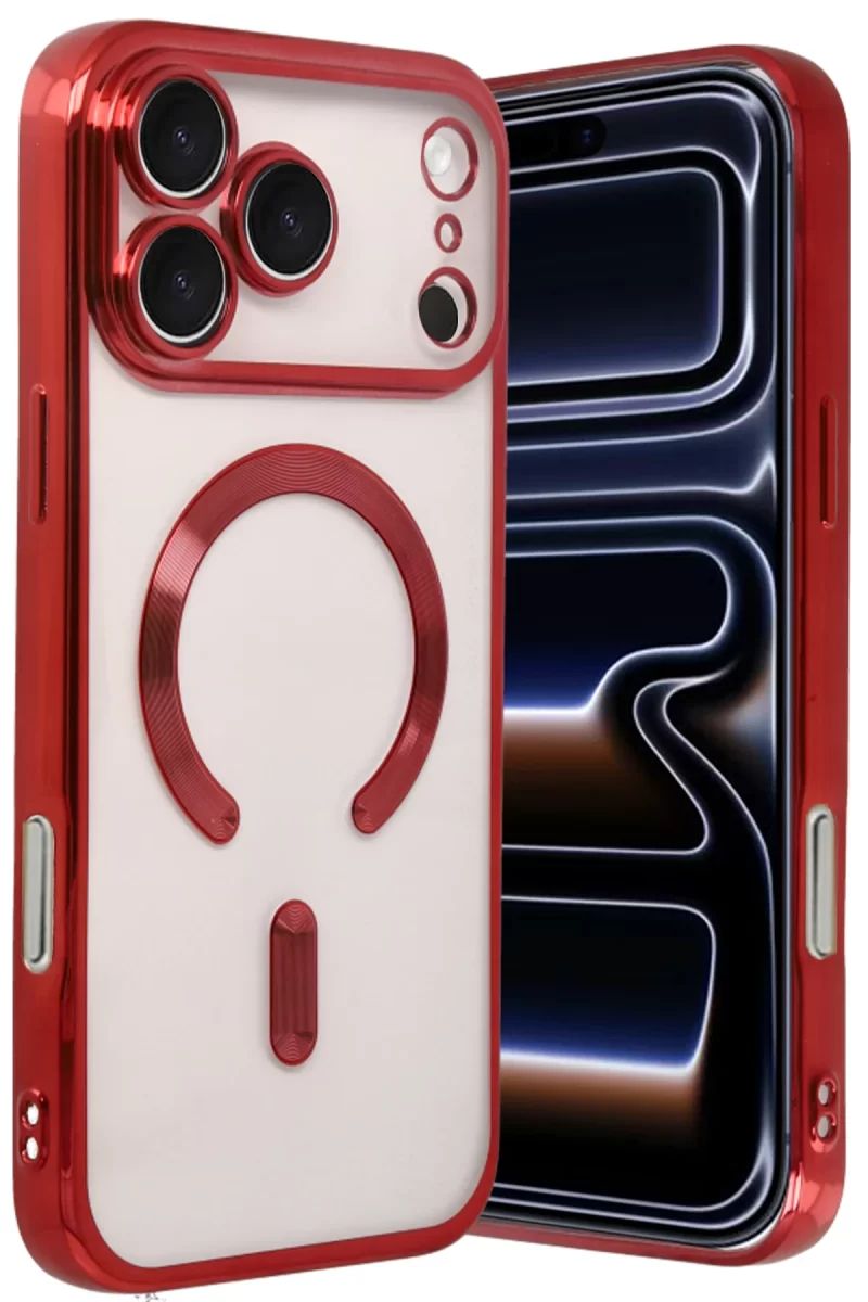 Newface Apple iPhone 17 Pro Kross Magneticsafe Kapak - Kırmızı