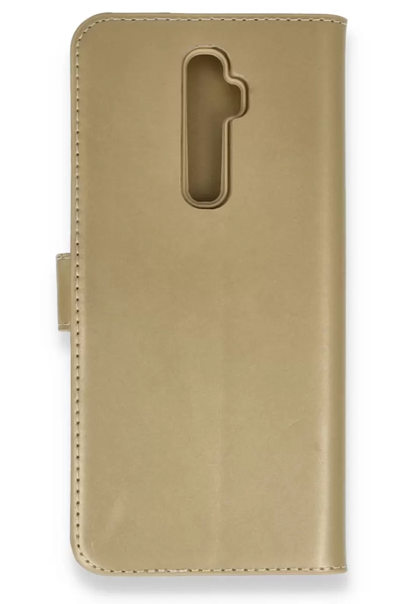 Newface Oppo Reno 2Z Kılıf Trend S Plus Kapaklı Kılıf - Gold