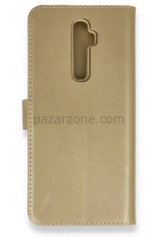 Newface Oppo Reno 2Z Kılıf Trend S Plus Kapaklı Kılıf - Gold
