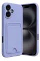 Newface Apple iPhone 16 Kılıf Kelvin Kartvizitli Silikon - Lila