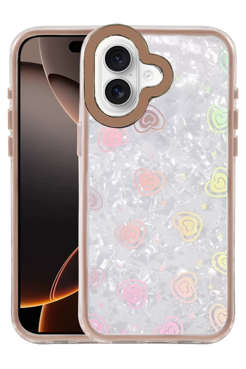 Newface Apple iPhone 16 Lumi Desenli Kapak - Çöl Titanyum