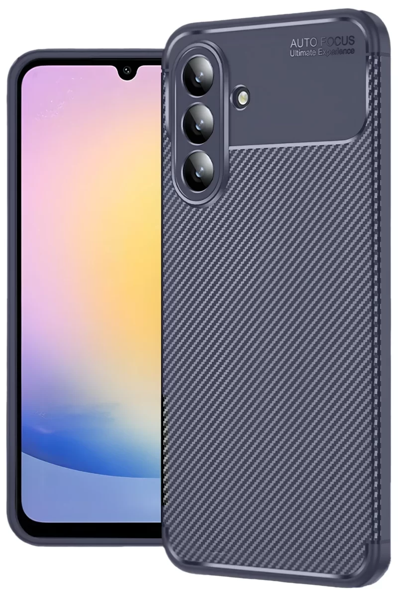 Newface Samsung Galaxy S25 FE Auto Focus Karbon Kapak - Lacivert