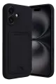 Newface Apple iPhone 16 Kılıf Kelvin Kartvizitli Silikon - Siyah