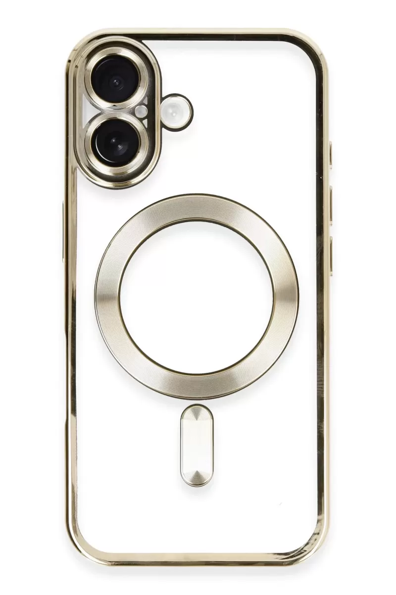 Newface Apple iPhone 16 Kılıf Kross Magneticsafe Kapak - Gold