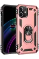 Newface Apple iPhone 12 Mini Kılıf Sofya Yüzüklü Silikon Kapak - Rose