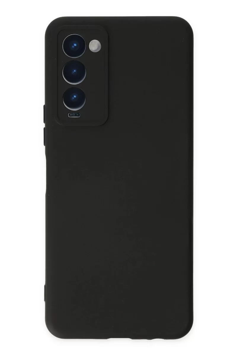 Newface Tecno Camon 18 Kılıf Nano içi Kadife Silikon - Siyah