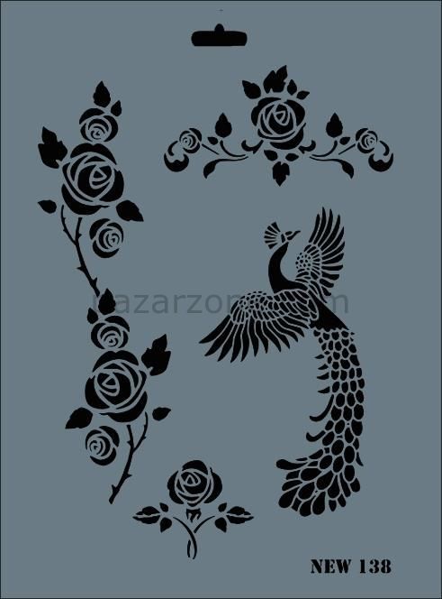 Rich New Seri N-138 Stencil 35x25 cm