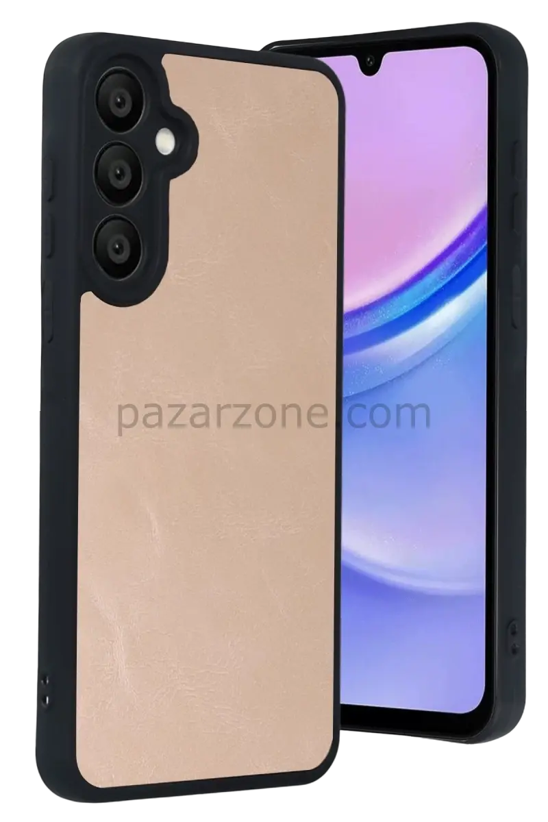 Newface Samsung Galaxy A57 5G Aras Deri Kapak - Pudra