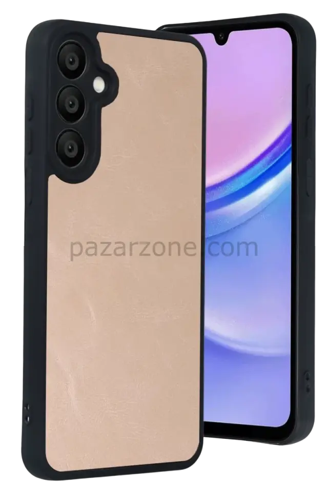 Newface Samsung Galaxy A57 5G Aras Deri Kapak - Pudra