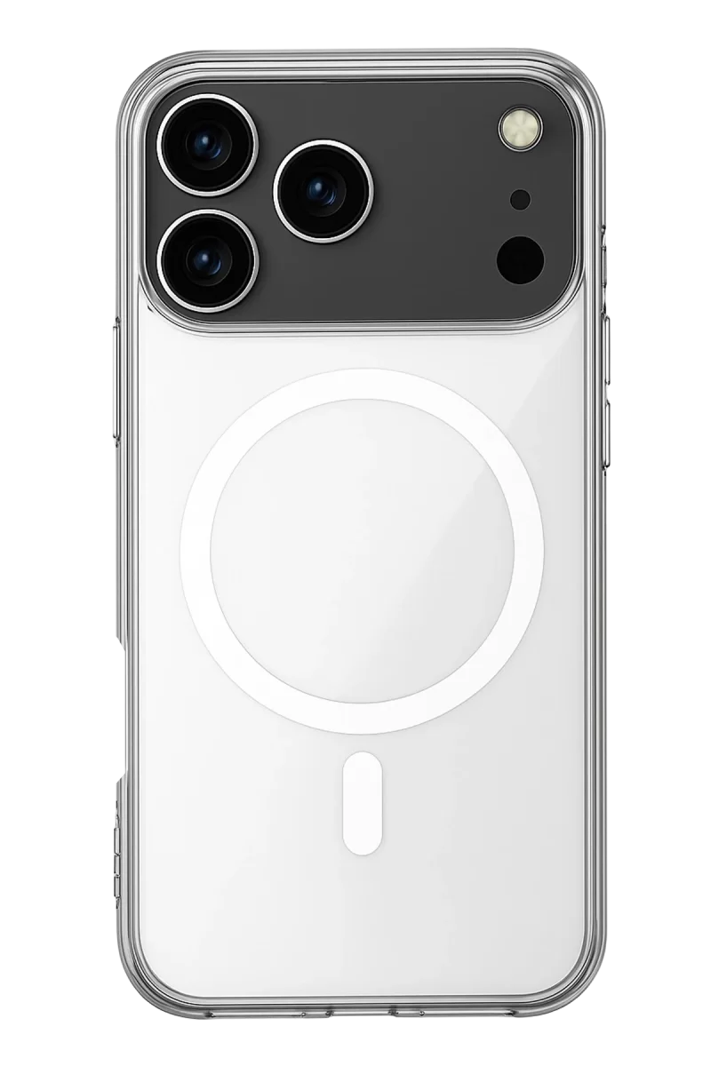Newface Apple iPhone 17 Pro Kılıf Magneticsafe Şeffaf Silikon - Şeffaf