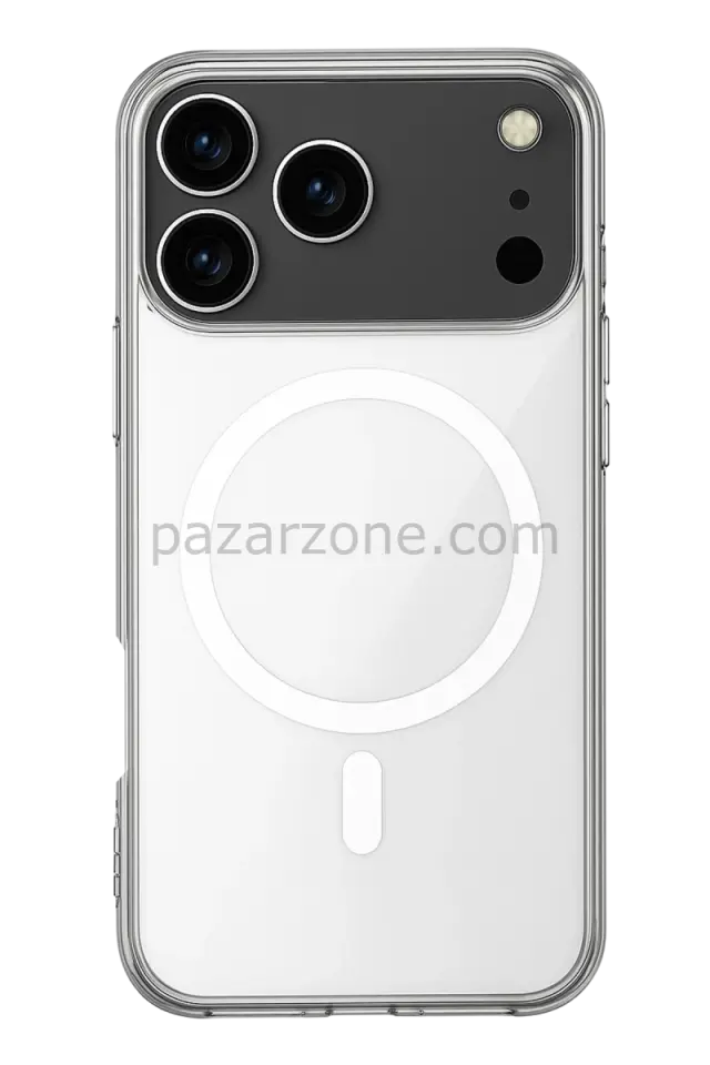 Newface Apple iPhone 17 Pro Kılıf Magneticsafe Şeffaf Silikon - Şeffaf