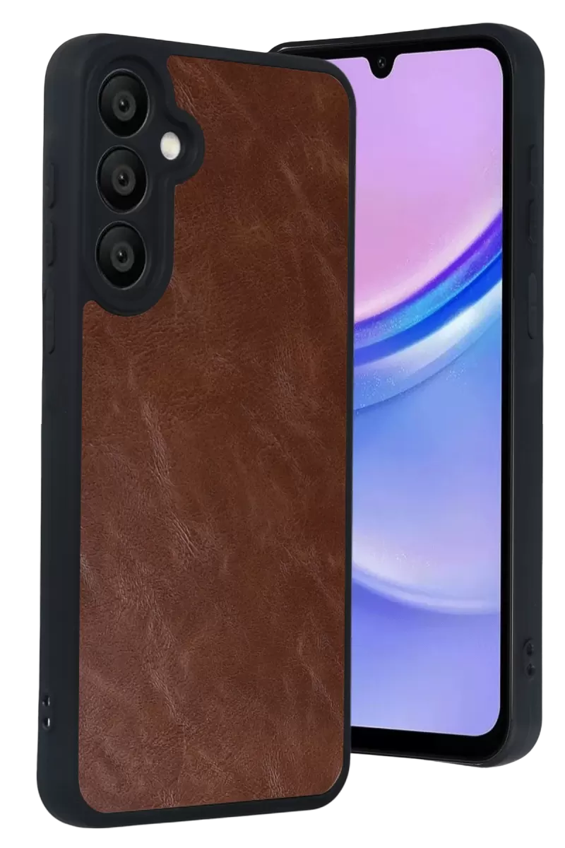 Newface Samsung Galaxy A57 5G Aras Deri Kapak - Taba