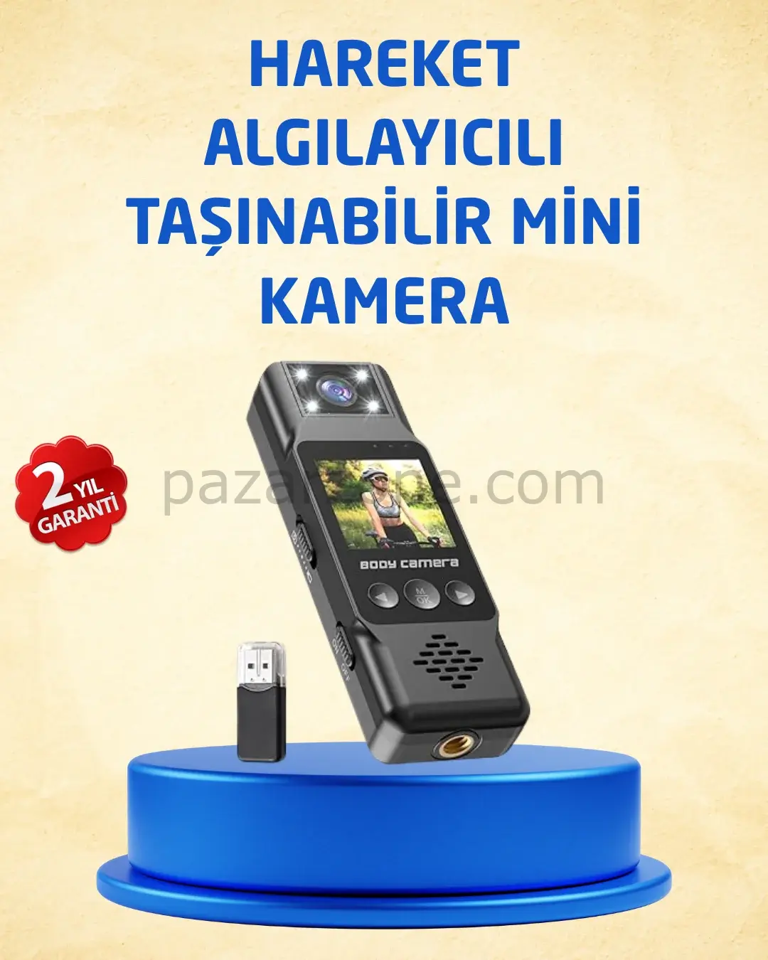 Taşınabilir Full HD Mini Kamera TFT Ekranlı