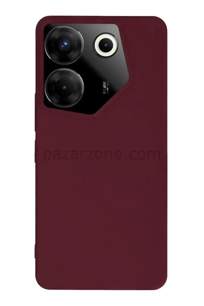 Newface Tecno Camon 20 Pro 5G Kılıf First Silikon - Bordo