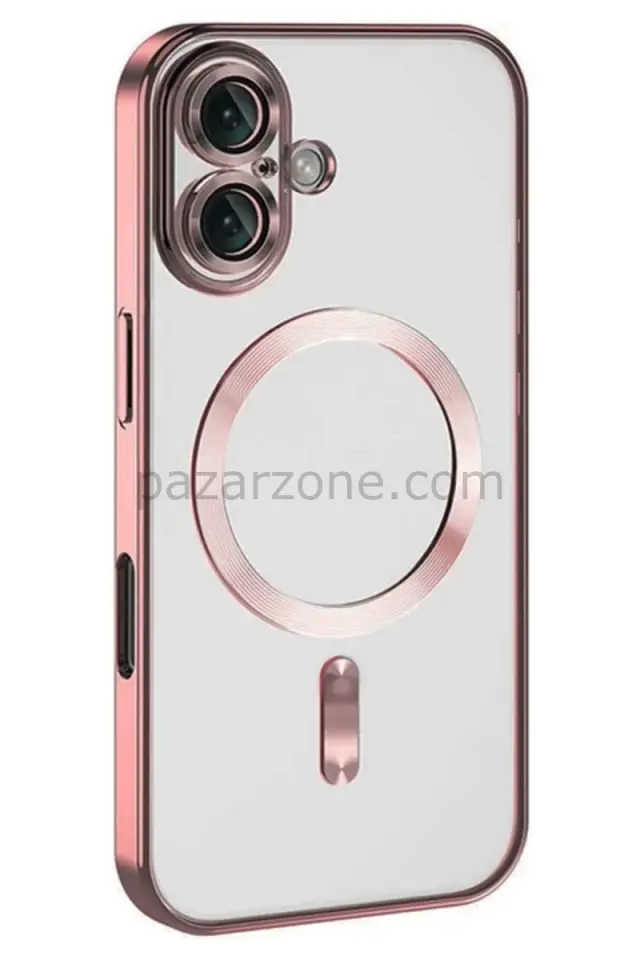 Newface Apple iPhone 16 Kılıf Kross Magneticsafe Kapak - Pembe